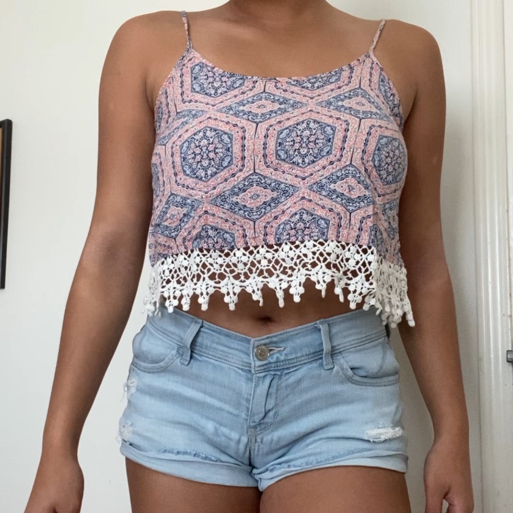 Pattern Crop Top
